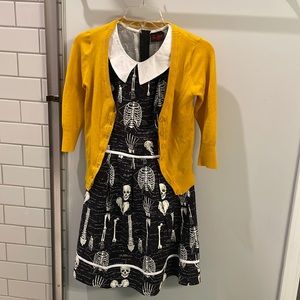Skeleton dress from Modcloth. Pristine condition.